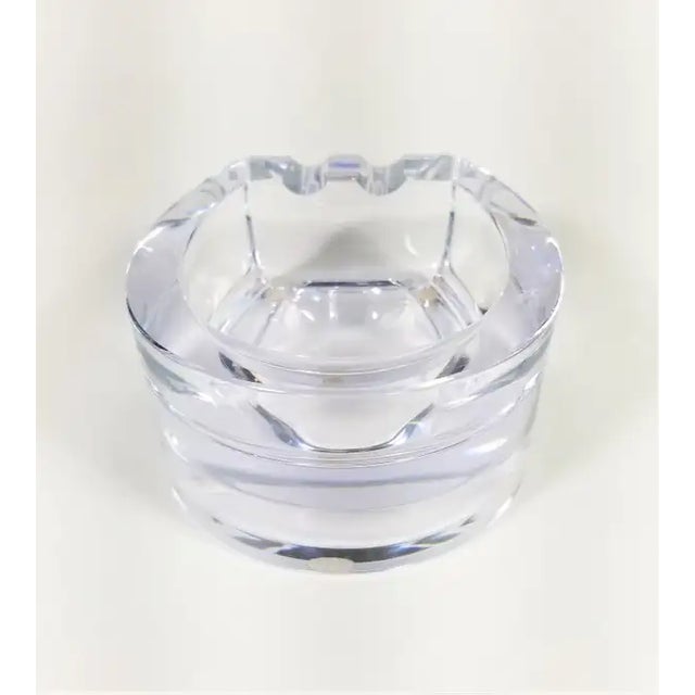 Glass 1970s French Crystal Horseshoe Shaped Ashtray, Made in France For Sale - Image 7 of 13