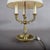 Cream 19th Century French Brass Three-Light Bouillotte Lamp with Fabric Shade For Sale - Image 8 of 13