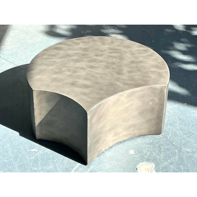 Late 20th Century Vintage Postmodern Sculpted Metal Coffee Table For Sale - Image 5 of 7