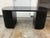 Modern Mermelada Estudio for Cb2 Reid Oval Black Wood Storage Desk For Sale - Image 3 of 12