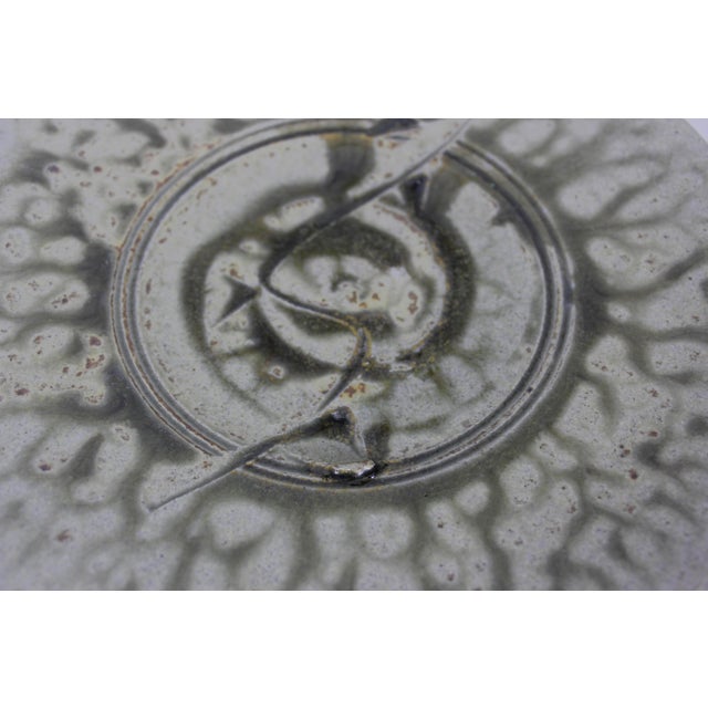 Vintage Studio Pottery Wall Plate For Sale - Image 4 of 10