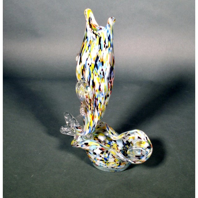 Murano 1960s Italian Murano End of Day Fish Sculpture Ashtray For Sale - Image 4 of 5