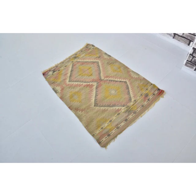 Textile Vintage Pastels Anatolian Kilim For Sale - Image 7 of 10