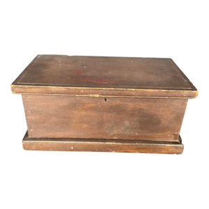 Signed Vintage Miniature Primitive Blanket Chest