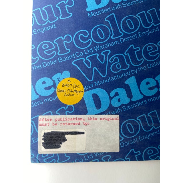 Brown Original Published Diners Club Magazine Artwork Painting by Francis Wilford Smith "Smilby" Rare For Sale - Image 8 of 9