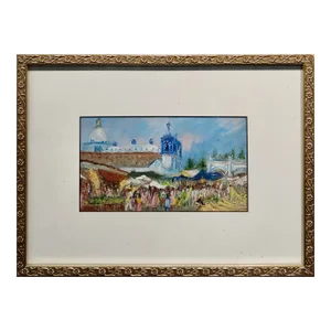 Rodolfo Morales -Art Market in Oaxaca - Oil Painting