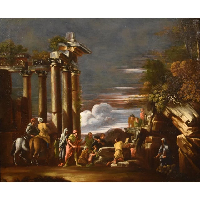 Giovani ghisolfi (milan 1623-1683), attributed/workshop view of classical architectural ruins with the philosopher...