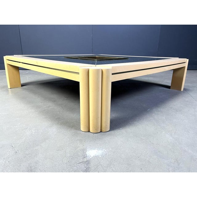 Hollywood Regency Vintage Lacquered Coffee Table attributed to Alain Delon for Maison Jansen, 1970s For Sale - Image 3 of 18