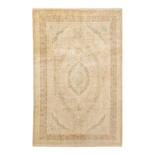 Mogul Collection Hand-Knotted Area Rug - Ivory 6' 2" x 9' 2" For Sale