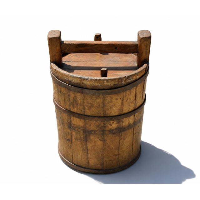 19th Century Chinese Wine Barrel Jujube Wood Iron Bands For Sale - Image 9 of 13