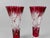 Early 20thC Bohemian Red Cut Crystal Vases - Pair For Sale - Image 10 of 12