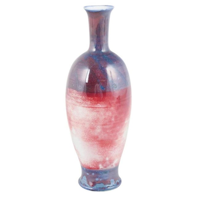 1980s Trial Glazed Porcelain Vase from Rörstrand, Sweden, 1985 For Sale - Image 5 of 5