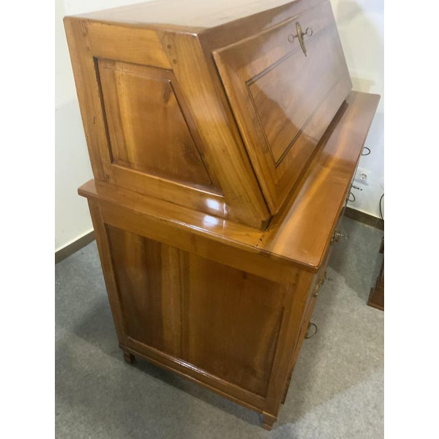 Early 19th Century Classicist Secretary in Cherrywood, 1810s For Sale - Image 5 of 15