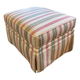 1990s Rolling Plaid Ottoman by Jessica Charles For Sale