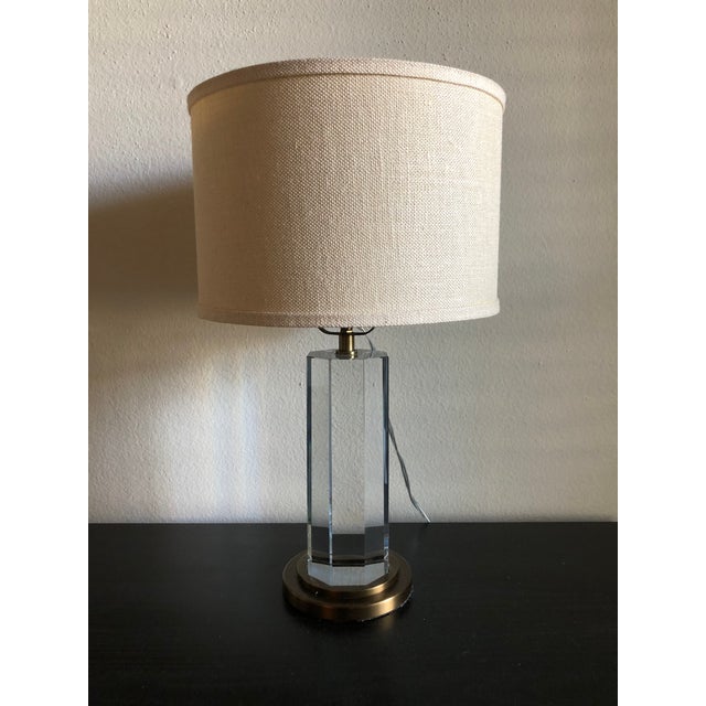 Pottery Barn Faceted Crystal Lamp Chairish