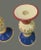 Pair of Vintage Pfaltzgraff Pistoulet Hand Painted Floral Colorful Ceramic Pistoulet Candle Sticks For Sale - Image 4 of 7
