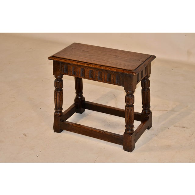 19th Century English Oak Joint Stool For Sale - Image 4 of 6