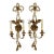 Early 20th C. Hand Carved Continental Parcel Gilt Eagle Motif Wall Sconces - A Pair For Sale