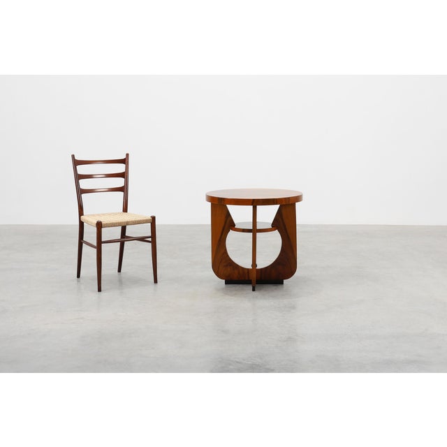 Art Deco Round Side Table in Wood, France, 1920s For Sale - Image 3 of 12