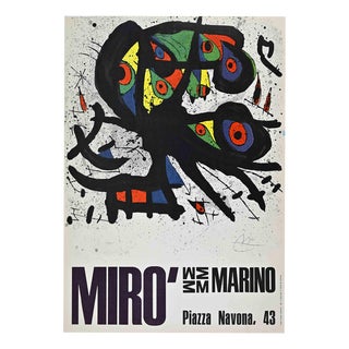 Photo-Offset Exhibition Poster in the style of Joan Miró, 1971 For Sale