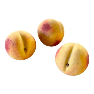 Trompe l'Oeil Peaches - Set of 3 For Sale