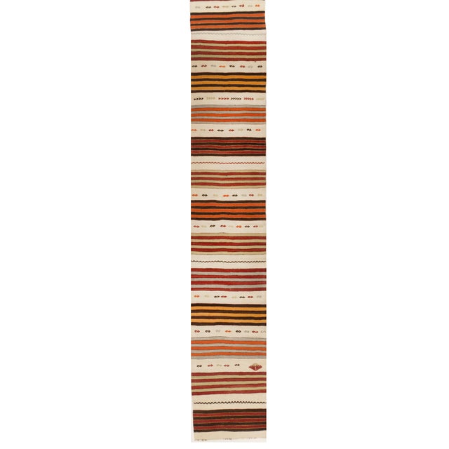 1940s Vintage Turkish Kilim Runner 2ft X 24ft For Sale - Image 5 of 5