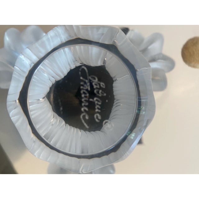 Lalique 1980s Lalique Bagheera Crystal Pedestal Bowl For Sale - Image 4 of 7