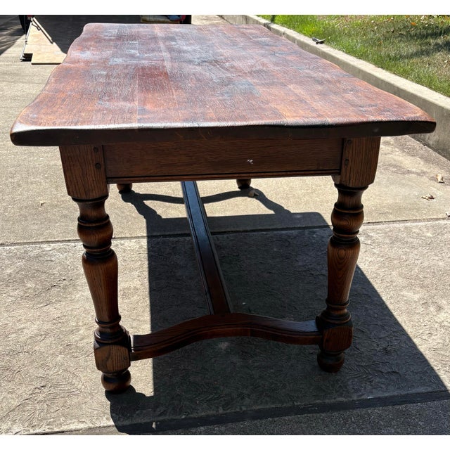 French Country Farm Dining Table For Sale - Image 4 of 11