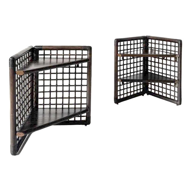 Basilian Bedside Tables by Afra and Tobia Scarpa for B&B Italia / C&B Italia, 1975, Set of 2 For Sale