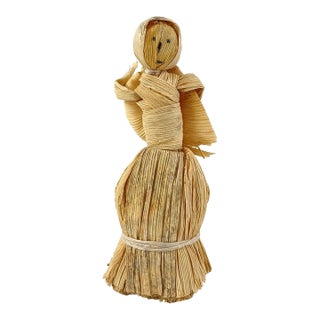 Early 20th Century Corn Husk Angel Figurine For Sale