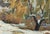 Rural Landscape Antique Painting Original Soviet Art Ukrainian Artist Sokolovsky G. 34-48 1980s For Sale - Image 4 of 6