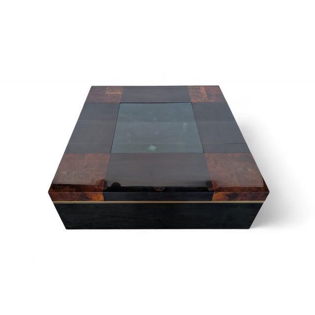 Vintage Italian Walnut Burl Coffee Table, 1970 For Sale - Image 4 of 13