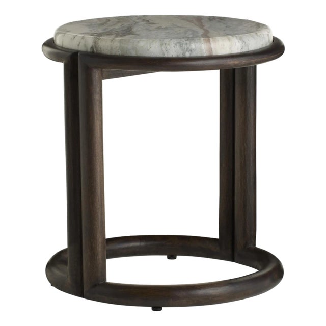 Arteriors Home Mckenna Gray Marble End Table For Sale