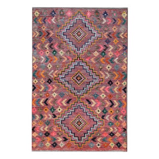 Vintage Afghan Tribal Rug with Geometric Design, 2010s For Sale