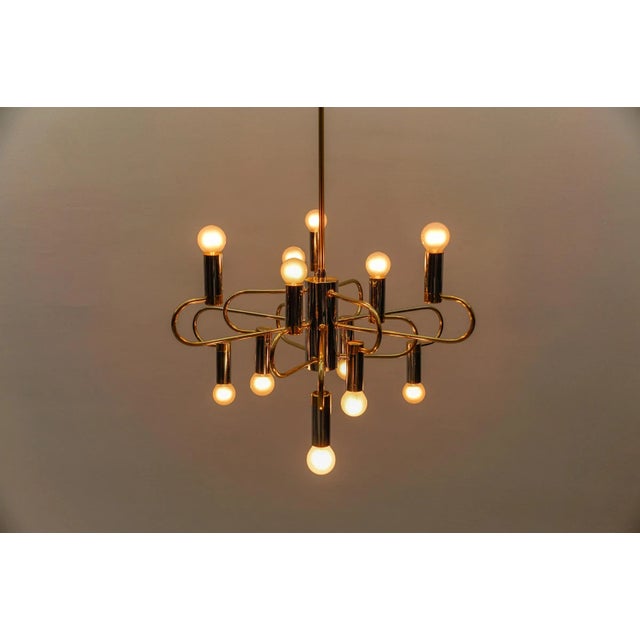 Mid-Century Modern Bicolor Orbit Ceiling Lamp, Italy, 1960s For Sale - Image 9 of 16