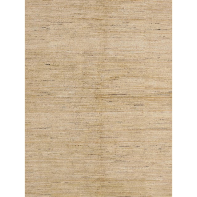 1980s Modern Hand-Knotted Persian Gabbeh Wool Rug 5'8" X 7'11" For Sale - Image 4 of 5