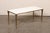 Ivory Mid 20th Century French White Marble & Brass Coffee Table For Sale - Image 8 of 12