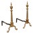 Federal Style Pair Of Brass Andirons For Sale