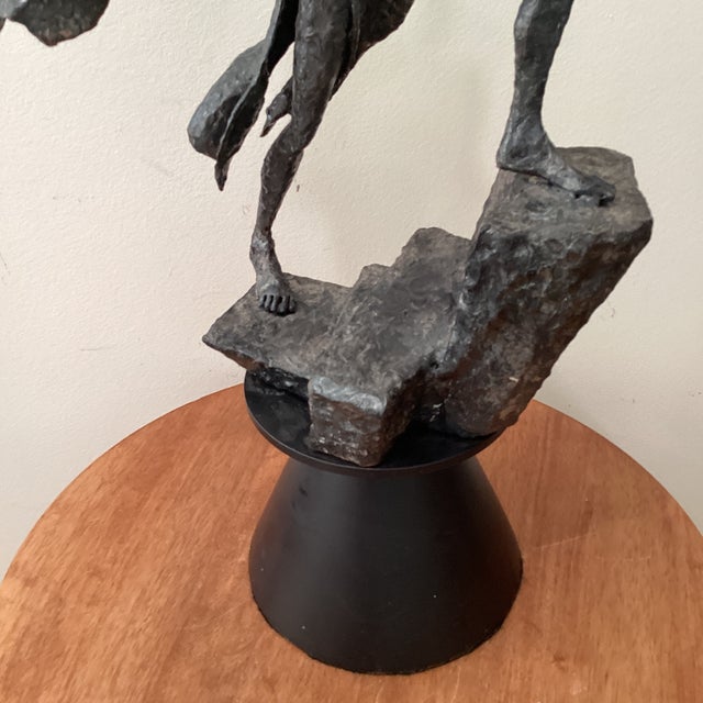 Onyx Mid Century Tall Brutalist Welded Steel Sculpture by Henry Gamson For Sale - Image 8 of 12