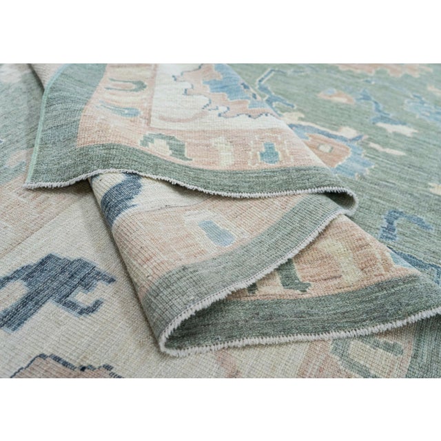 Turkish Oushak Antique Look Rug 12'1" x 15'3" #20360 For Sale In Houston - Image 6 of 8