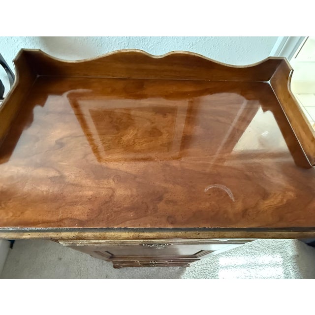 French Provincial Mid 20th Century French Provincial Jewelry Chest / Petite Secretary Cabinet by Drexel Heritage For Sale - Image 3 of 11