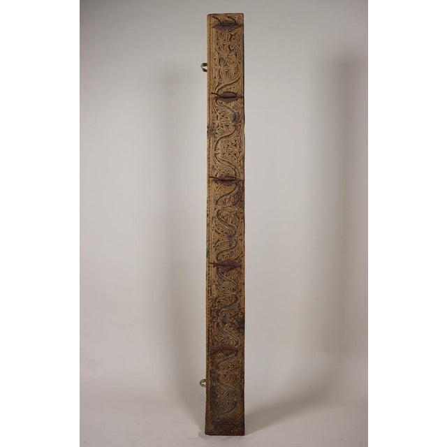 Antique Wood Handcarved Wall Coat Rack, 1890s For Sale - Image 12 of 17