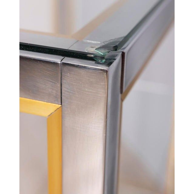 Metal Vintage Metal and Glass Shelf by Renato Zevi, 1970s For Sale - Image 7 of 9