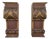17th Century Italian Baroque Carved, Painted and Gilded Wood Wall Brackets, Set of 2 For Sale