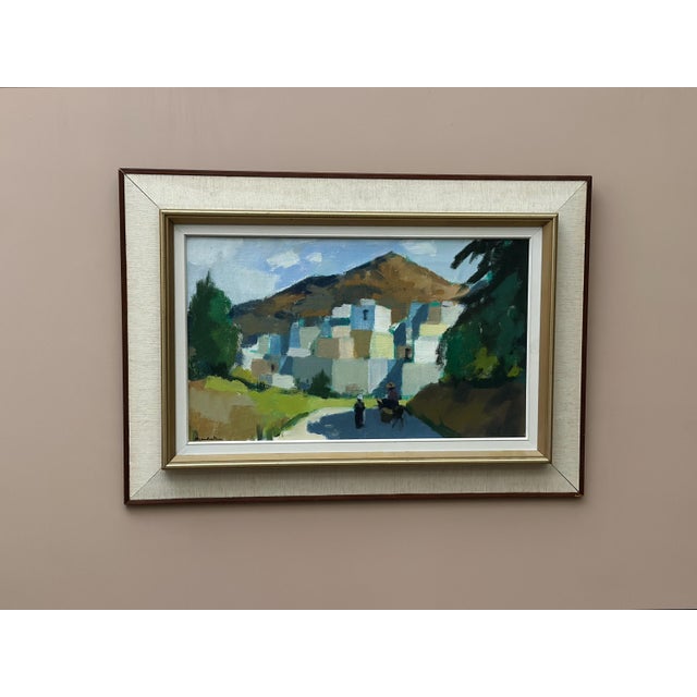 Stig Wernheden, Bergsby, Crete, 1960s, Oil on Canvas, Framed For Sale - Image 4 of 17