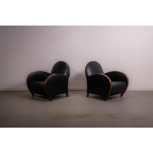 Mid-Century Modern Leather Chairs, 1970, Set of 2 For Sale - Image 12 of 18