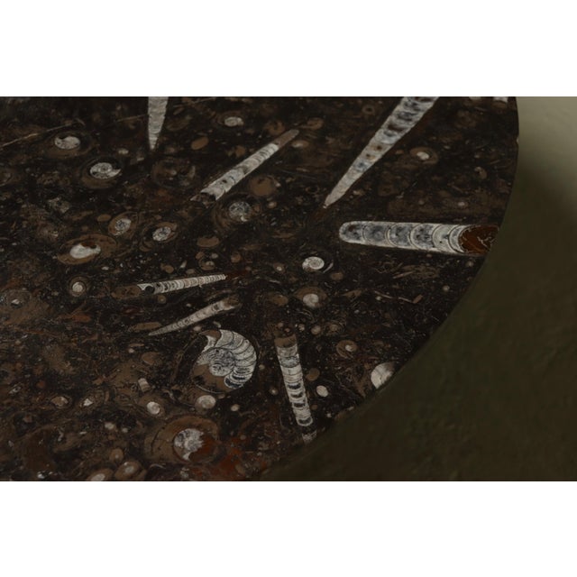 1970s Vintage Fossil Limestone and Wood Coffee Table from Metaform, 1980s For Sale - Image 5 of 10