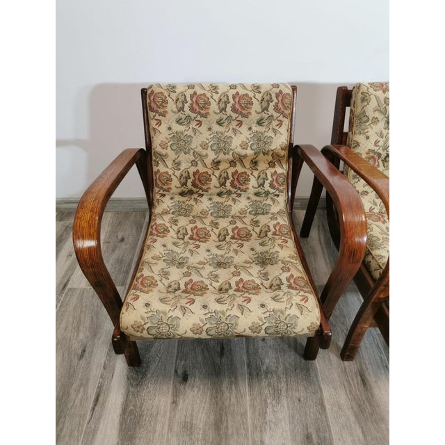 Set of Armchairs by K. Kozelka & A. Kropacek, 1950s For Sale - Image 4 of 18
