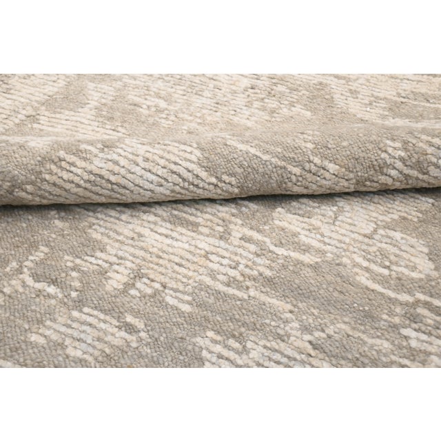 Pasargad Home Oushak Taupe Wool Area Rug- 8' 9'' X 9'11'' For Sale - Image 4 of 5