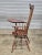 Late 20th Century Windsor Style Desk Fan Back Writing Arm High Back Chair Bench Made Ohio For Sale - Image 10 of 11